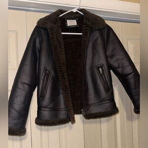 Black and Brown Shearling Jacket